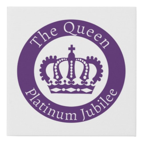 Queen Elizabeth Platinum Jubilee _ The Queen Faux Canvas Print