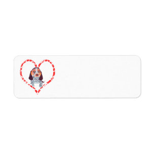 QUEEN ELIZABETH POCKET BEAGLE HEART LABEL
