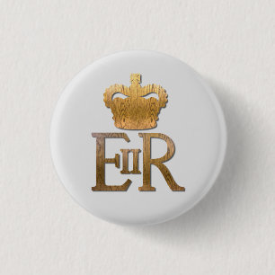 Queen Elizabeth Royal Crown Button