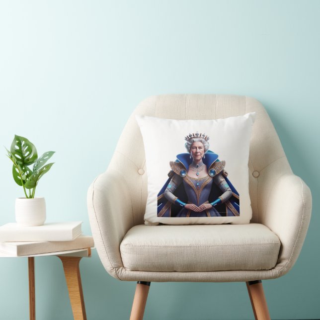 queen elizabeth throw pillow (Chair)