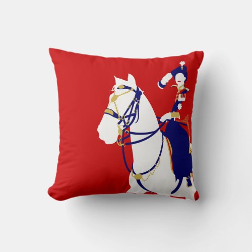 Queen Elizabeth Trooping the Color Pop Art Cushion