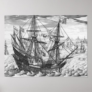 Queen Elizabeth's Galleon Poster