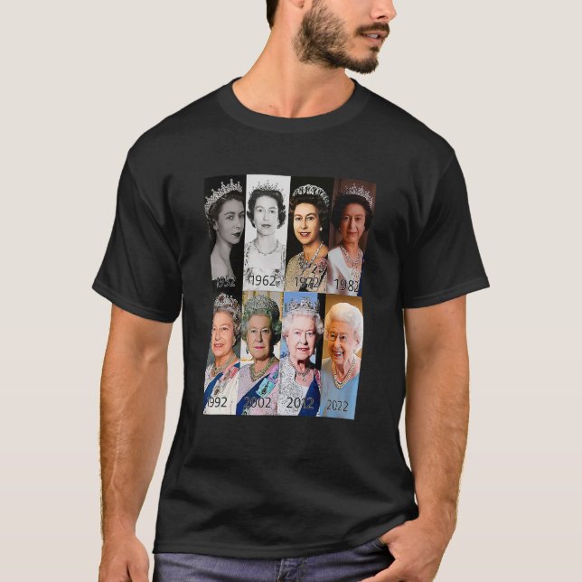 Queen Elizabeths Platinum Jubilee 70 Years Celebra T-Shirt (Front)