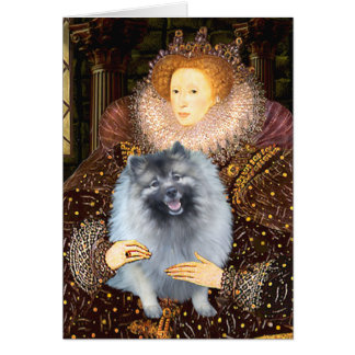 Queen Ellizabeth I - Keeshond (F) Cards