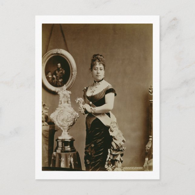 Queen Emma (1836-85) (sepia photograph) Postcard (Front)
