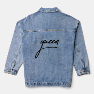 Queen Energy Only – Confidence Worn Loudly, Not Qu Denim Jacket