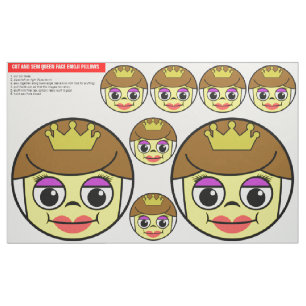 Queen Face Emoji Cut And Sew Pillows Fabric