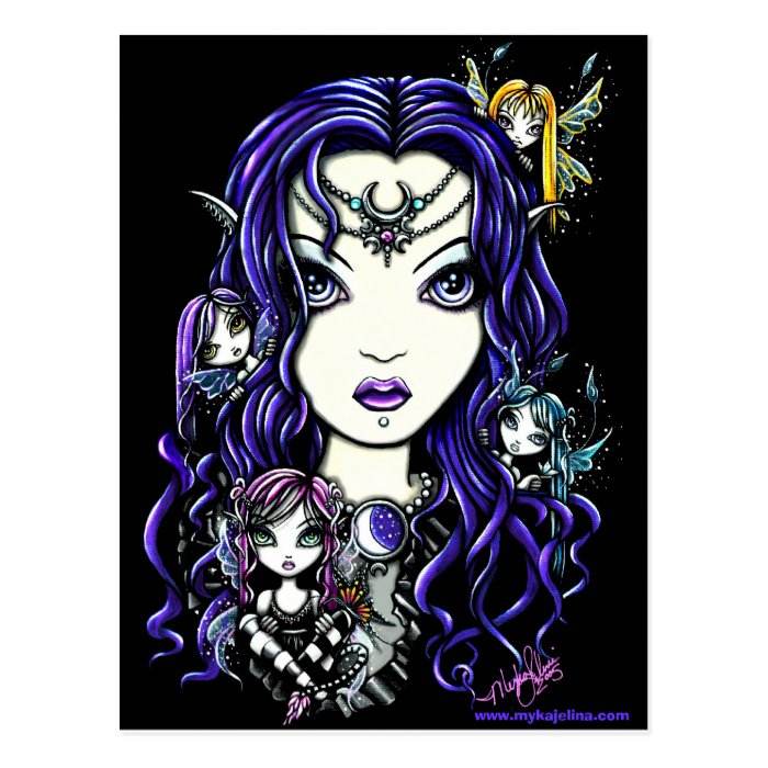 Queen Fae Dark Faery Goddess postcard | Zazzle