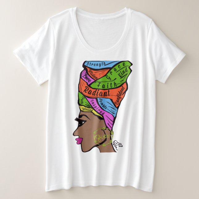 Queen Faith Wrap T-Shirt (Design Front)