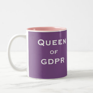 Queen GDPR Female Woman Specialist Funny Name Two-Tone Coffee Mug