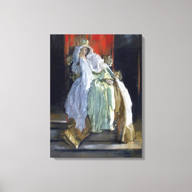 Queen Gertrude (by Edwin Austin Abbey) Canvas Print (Front)