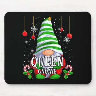 Queen Gnome Christmas Pajamas Matching Family Grou Mouse Pad