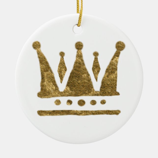 Queen Golden Crown  Ornament (Front)