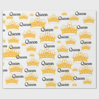 Queen (Golden Crown) Wrapping Paper