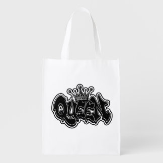 Queen Graffiti Design Grocery Bag
