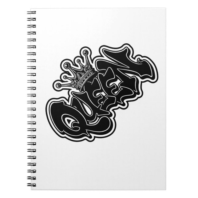 Queen Graffiti Design Notebook (Front)