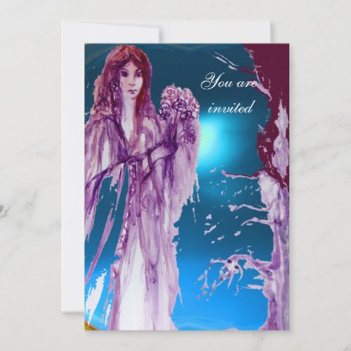 QUEEN GUINEVERE Aqua BlueTeal Invitation