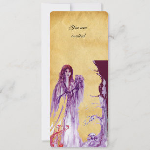 QUEEN GUINEVERE,Brown Parchment Gem Monogram Invitation