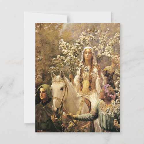 Queen Guinevere Maying Invitations