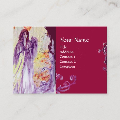 QUEEN GUINEVERE MONOGRAM BUSINESS CARD