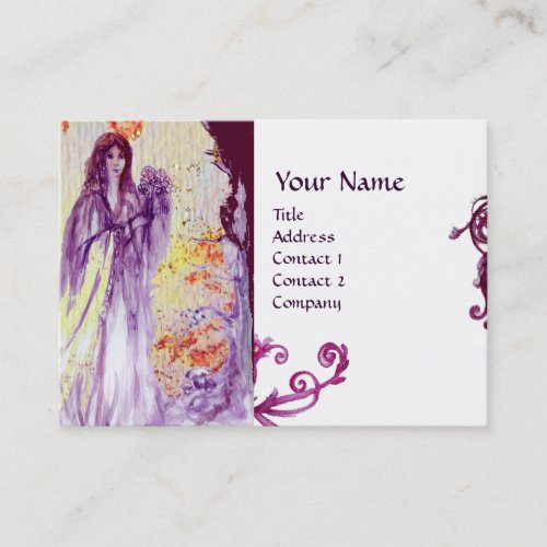 QUEEN GUINEVERE MONOGRAM BUSINESS CARD