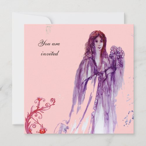 QUEEN GUINEVERE purple pink red Invitation