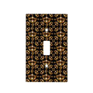 Queen hearts gold crown tiara black switch cover