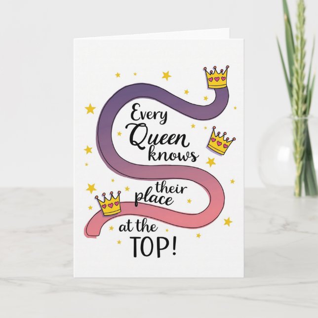 Queen Hearts Mothers Day Art Card (Front)