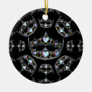 Queen Hearts Silver Crowns Tiaras black ornament