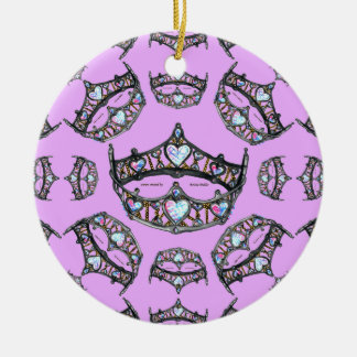 Queen Hearts Silver Crowns Tiaras pink ornament