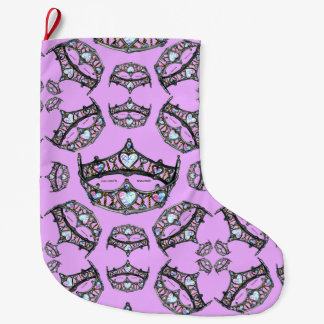 Queen Hearts Silver Crowns Tiaras pink stocking