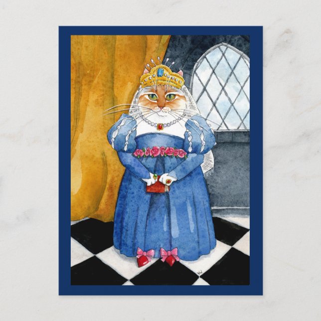Queen Heather royal cat post card (Front)
