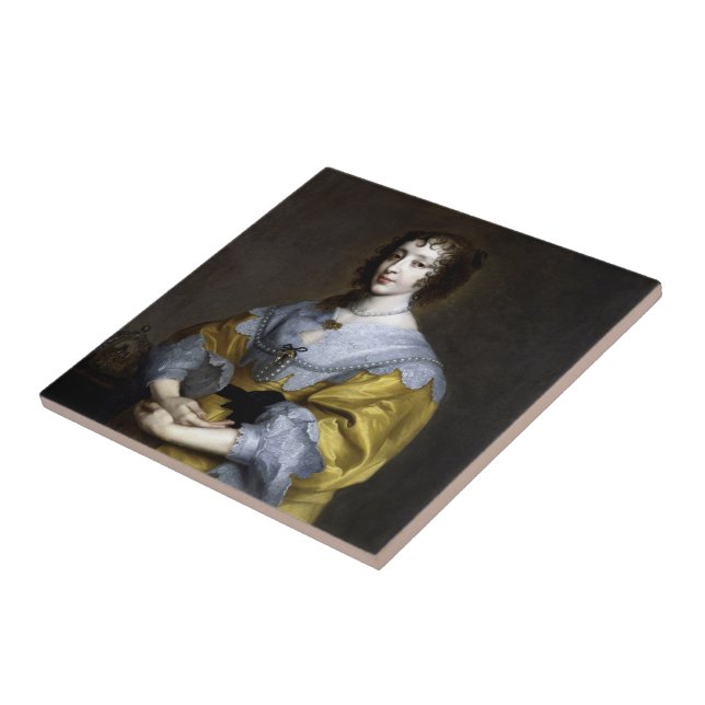 Queen Henrietta Maria Ceramic Tile (Side)