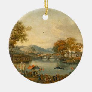 Queen Henrietta Maria with Sir Jeffrey Hudson, Ceramic Ornament