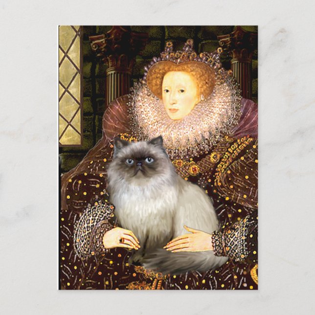 Queen- Himalayan cat 7 Postcard (Front)