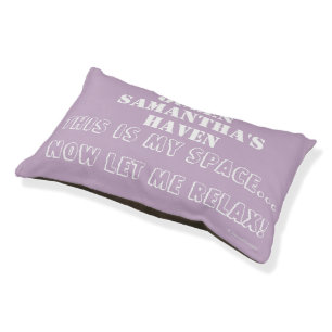 Queen Humor Lilac Pet Name Bed
