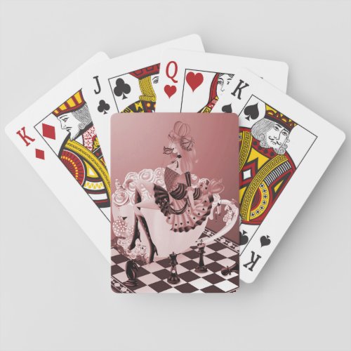 Queen in teacup Playing Cards