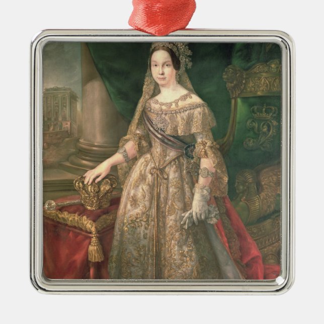 Queen Isabella II  1843 Metal Ornament (Front)
