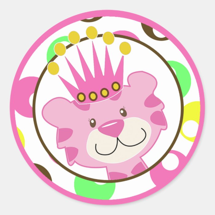 Queen Jungle Envelope Seals / Cupcake Toppers Round Stickers