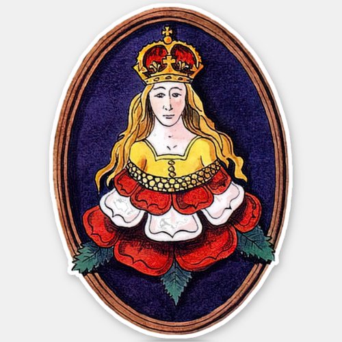 Queen Katherine Parr Royal Badge Tudor Rose Sticker