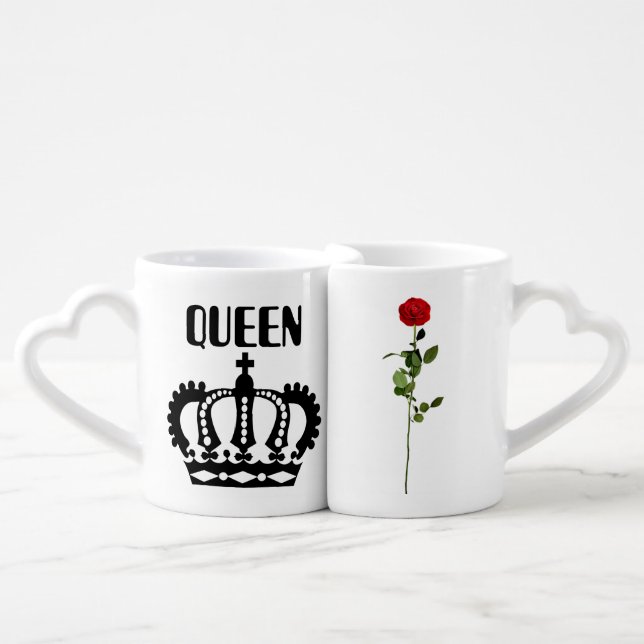 Queen & King Coffee Mug Set (Front Nesting)