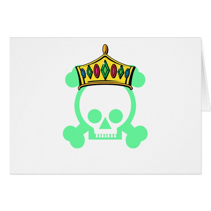 Queen king skull card