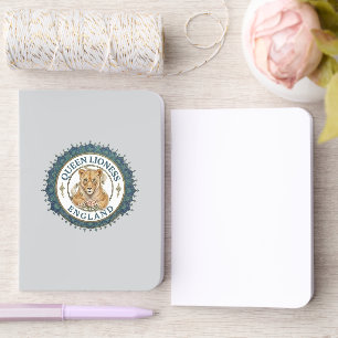Queen Lioness England Royal Crest Foil Notebook