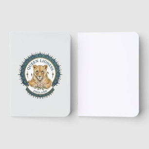 Queen Lioness England Royal Crest Foil Pocket Note Vow Books