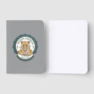 Queen Lioness England Royal Crest Foil Pocket Note Vow Books