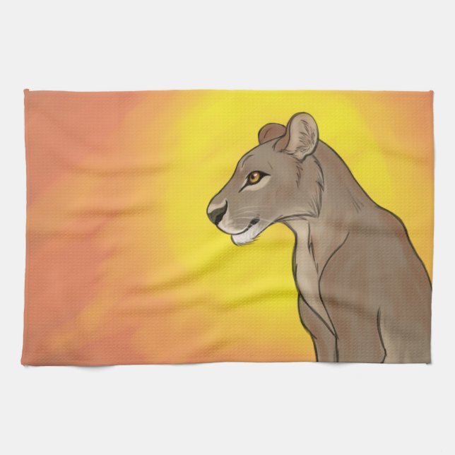 Queen Lioness Kitchen Towel (Horizontal)