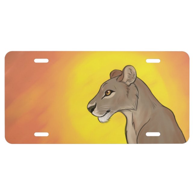 Queen Lioness License Plate (Front)