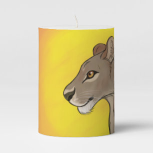 Queen Lioness Pillar Candle