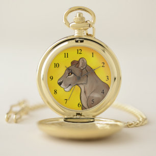 Queen Lioness Pocket Watch