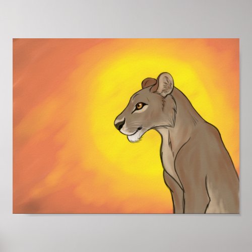 Queen Lioness Poster